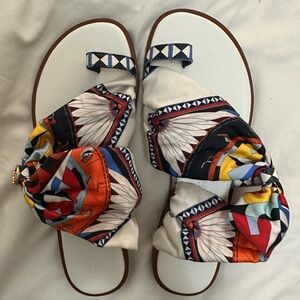 Tory Burch Selby Scarf Sandals – Size 6 – Never Worn
